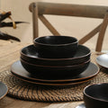 Stone + Lain Brasa Stoneware Collection Dinnerware Set, 32 - Piece Service for 8, Blue