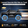 12V Licensed Chevrolet Ride On Truck Car Kids Electric Vehicle with Remote Control, Rear Storage, Lights, Music & Spring Suspension for Ages 3+