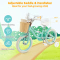 Prorider 16" Kid'S Bike with Training Wheels Adjustable Handlebar Seat Handbrake Pink