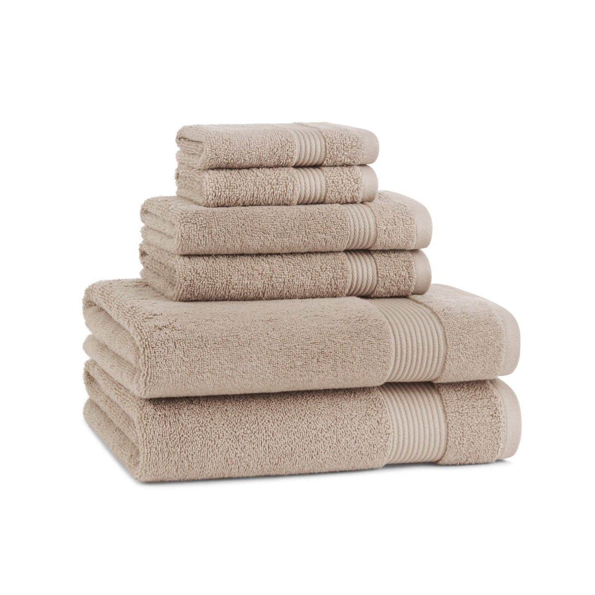 Host & Home 6-Piece Bath Towel Set - Latte Beige