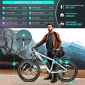 Gocio 26" 4.0 Fat Tire Electric Bike for Adults, 500W Motor, 48V 13ah Battery, Lightweight Aluminum Alloy Frame, Max 22mph Electric Mountain Bike Beach Snow Ebike for Men, Professional 7 - Speed UL2849