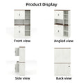 Trumanpick 61"h Large Buffet Sideboard Cabinet, TV Cabinet, Kitchen Pantry for Dining Room, Living Room, 61.3''L x 15''W x 29.8''H, White/Walnut