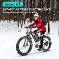 Gocio 26" 4.0 Fat Tire Electric Bike for Adults, 500W Motor, 48V 13ah Battery, Lightweight Aluminum Alloy Frame, Max 22mph Electric Mountain Bike Beach Snow Ebike for Men, Professional 7 - Speed UL2849