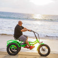 Addmotor M - 360II Semi - Recumbent Electric Trike, 85MI, Fat Tire 3 Wheel Electric Bike for Adults, 750W 48V 20ah Electric Tricycle for Seniors, 20" Electric Trike with Speed Differential, Green