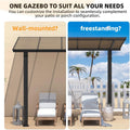 AECOJOY 16' x 10' Gazebo Outdoor Pergola for Patio,10x16 Pergola Carport
