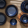 Stone + Lain Brasa Stoneware Collection Dinnerware Set, 32 - Piece Service for 8, Blue