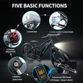 Electric Bike Electric Mountain Bike 500W Ebike26'' Fat Tire Ebike, 28+MPH Adults Ebike with Removable 48V 15ah Battery, Shimano 6 - Speed Black
