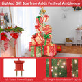 Tangkula 5.6 FT Christmas Lighted Gift Box Tower