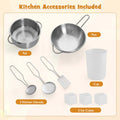 Wooden Corner Kids Kitchen Playset with Real Sounds & Lights, Range Hood, Little Chef Pretend Play Kitchen for Toddlers