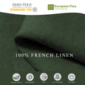 100% Pure Linen Duvet Cover with Button Closure and Corner Ties Soft & Breathable - Natural Full/Queen