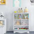 Homfa Kid'S Cubby Toy Storage Cabinet, Wood Toy Organizer of 5 Bins, Children'S White Bookcase, Toy Chest for Bedroom Living Room