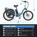 Lilypelle Electric Tricycle, 3 Wheel Motorized Bicycle, with 350W Motor 36V 10.4AH Lithium Battery UL Certified, 24" Adults Electric Trike, Three Wheel Ebike E Bicycle