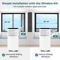 10000 BTU Portable Air Conditioner, 3-in-1 AC Unit, Fan & Dehumidifier with Sleep Mode, 24H Timer & Window Kit for Rooms up to 450 Sq. Ft