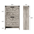 VEANERWOOD Shoes Storage Cabinet with Doors, Farmhouse Shoe Cabinet with 2 Flip Drawers for Entryway, Gray