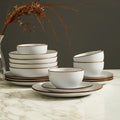 Stone + Lain Brasa Stoneware Collection Dinnerware Set, 32 - Piece Service for 8, Blue