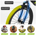 SPPTTY 20 - 24 in Bike, 6 - Speed Mountain Bike for Men Women Boys Girls, Comfort Saddle, Blue