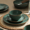 Stone + Lain Brasa Stoneware Collection Dinnerware Set, 32 - Piece Service for 8, Blue