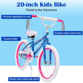 Vebreda 20 in Kids Bike Bicycle for 8 - 12 Years Old Kids, Blue