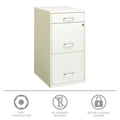 Space Solutions 3 Drawer Letter Width Vertical File Cabinet with Pencil Drawer, White