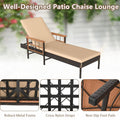 Tangkula Lounge Chair Outdoor with Soft Cushions for Outside
