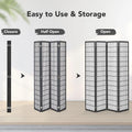 JOSTYLE Room Divider Wall Shoji Screen, 6 Panel Folding Privacy Screen for Room Separation, Japanese Wood Room Divider Screen, 5.9 Ft, Natural