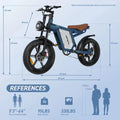 JANSNO X60 20" Fat Tire Ebike Electric Bike 1500W Dual Motor Dual Suspension 48V 23ah, 750w*2 Dual Motor 80 Miles Long Range Hydraulic Disc for Adult, UL2849 MTB