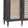 Bassett Mirror Groveland 6 - Shelf Wood Server with Metal Accents in Black