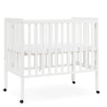 Delta Children Lee Portable Folding Mini Crib with 1.5 - Inch Mattress - Greenguard Gold Certified, Bianca White