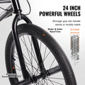 VEVOR BMX Bike, 24 - Inch Wheel Freestyle Bike, BMX Race Bike with 4 Pegs, Beginner - Level BMX to Advanced Riders, BMX Bicycles for Teen Adult Men Women, Durable Hi - Ten Steel Frame, Easy to Assemble