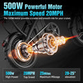 ASKGO Z6 14" Electric Bike 1200W Motor, 48V/10AH E - Mountain Bike, Folding Electric Bicycle for Adult with Two Seats UL2849, Unisex, Pedal - Assist