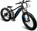 Electric Bike Electric Mountain Bike 500W Ebike26'' Fat Tire Ebike, 28+MPH Adults Ebike with Removable 48V 15ah Battery, Shimano 6 - Speed Black