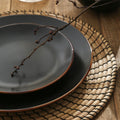 Stone + Lain Brasa Stoneware Collection Dinnerware Set, 32 - Piece Service for 8, Blue