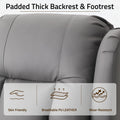 AECOJOY Recliner Chair with Massage and Heat, 360° Swivel Rocking, Grey