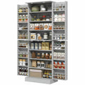Spaco 17 - Tier Kitchen Small Pantry Cabinet with 2 Doors and 6 Adjustable Shelves, Cabinet Pantry, Freestanding 5 - Tier Shelving Pantries for Kitchen Storage, Gray