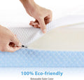 Dual Sided Crib and Toddler Mattress. 6 inch 2-in-1 Foam Baby Mattress for Standard Full Size Crib. with Removable Washable Cover