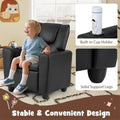 Kids Recliner Chair with Cup Holder & Side Pocket, Adjustable Toddler Lounge Sofa, Ergonomic Children Armchairs for Boys Girls Age 3+, 150lbs