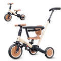 Newyoo TR008 5 - in - 1 Toddler Tricycle with Push Handle, Converts to Balance Bike for 1 - 3 Year Old, Khaki