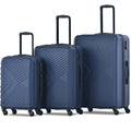 3 Piece Blue Luggage Travel Set, 20" 24" 28" Carry on Luggage with Spinner Wheels, Lightweight Hard Case Luggage Travel Suitcase Christmas Gifts for Business Trip Holiday Travel Cruise