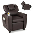 Kids Recliner Chair with Cup Holder & Side Pocket, Adjustable Toddler Lounge Sofa, Ergonomic Children Armchairs for Boys Girls Age 3+, 150lbs