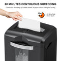 Bonsaii Paper Shredder 18 - Sheet Cross - Cut Shredder for Home Office with Wastebasket