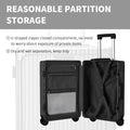 Carry - on Luggage with USB Charging Port, Front Compartment, TSA Lock, Airline Approved Carry on Hardside Suitcase with Spinner Wheels (Grey, 20 in)