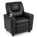 Kids Recliner Chair with Cup Holder & Side Pocket, Adjustable Toddler Lounge Sofa, Ergonomic Children Armchairs for Boys Girls Age 3+, 150lbs
