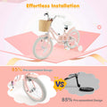Prorider 16" Kid'S Bike with Training Wheels Adjustable Handlebar Seat Handbrake Pink