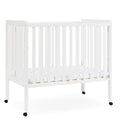 Delta Children Lee Portable Folding Mini Crib with 1.5 - Inch Mattress - Greenguard Gold Certified, Bianca White