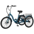 Lilypelle Electric Tricycle, 3 Wheel Motorized Bicycle, with 350W Motor 36V 10.4AH Lithium Battery UL Certified, 24" Adults Electric Trike, Three Wheel Ebike E Bicycle