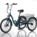 Lilypelle Electric Tricycle, 3 Wheel Motorized Bicycle, with 350W Motor 36V 10.4AH Lithium Battery UL Certified, 24" Adults Electric Trike, Three Wheel Ebike E Bicycle