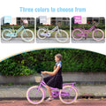 20" Kids Bike Girls Bike with Basket Single Speed Steel Frame Children Bicycle for 7 - 10 Years, Pink