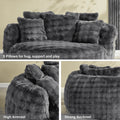 Wiilayok 58'' Oversized Chaise Lounge Chair Indoor, Thickened Backrest Sleeper Sofa Couch with Soft Pillows for Living Room, Gray