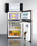 Summit Appliance 2 Door Microwave & Refrigerator - Freezer Combination with Allocator