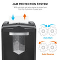 Bonsaii Paper Shredder 18 - Sheet Cross - Cut Shredder for Home Office with Wastebasket